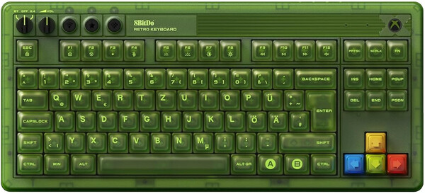 8BitDo Retro 87 Mechanisch Toetsenbord Xbox Edition DE layout. (Afbeeldingsbron: 8BitDo)