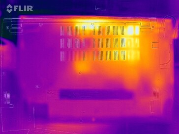 Warmteproductie onderzijde (stationair)