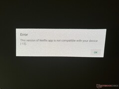 Netflix is niet compatibel.