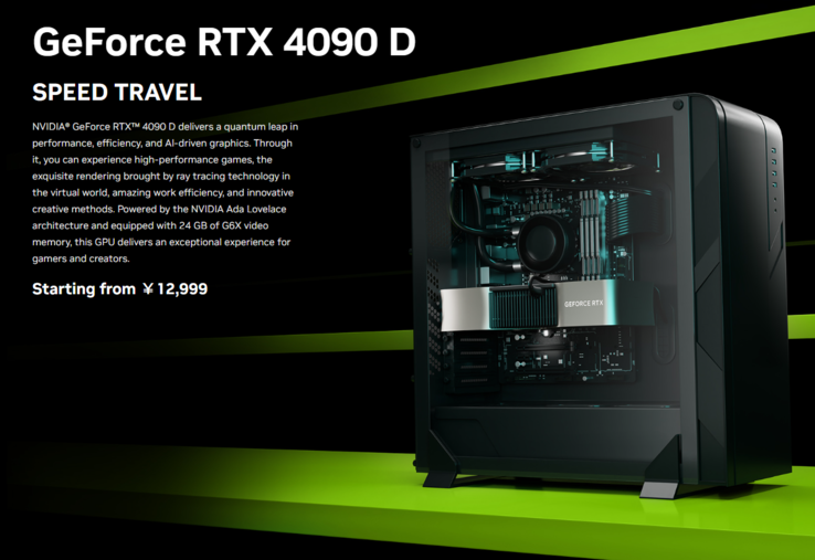 De NVIDIA RTX 4090D gaat deze maand in China in de verkoop. (Bron: NVIDIA)