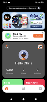 Beginscherm op Android