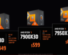 AMD heeft beweerd dat de Ryzen 9 7950X3D de Core i9-13900K comfortabel zal verslaan in gaming. (Bron: AMD)