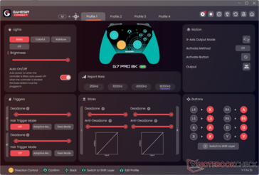 Startpagina van de GameSir Connect G7 Pro 8K.