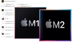 De Apple M2 GPU heeft behoorlijke prestatieverbeteringen geboden ten opzichte van zijn M1 tegenhanger. (Afbeelding bron: Apple/GFXBench - bewerkt)