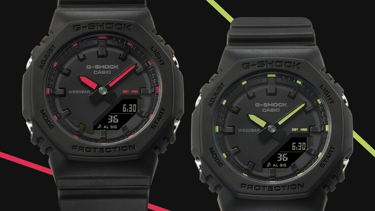 De Casio GMA-P2100SA-1A1 en GMA-P2100SA-1A2 horloges. (Afbeeldingsbron: Casio)