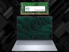 Dell laptop uit het middensegment met 8GB DDR5 geheugenupgrade (Afbeelding bron: Dell met bewerkingen)