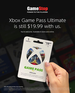Een screengrab van een social media post van GameStop die zijn 'goedkopere' Xbox Game Pass aanbiedingen op de markt brengt (bron: GameStop)