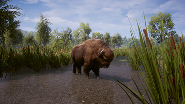 Een afbeelding waarop een wisent te zien is in Medieval Dynasty.