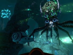 De confrontatie met Leviathans in Subnautica is zonder twijfel een van de beste ervaringen uit het spel. Afgebeeld - een ingame screenshot. (Afbeeldingsbron: Steam)