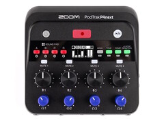 De Zoom PodTrak P4next levert gepolijste podcasts met AI-ruisonderdrukking, stemtoonpolijsten en geluidscompressie. (Afbeeldingsbron: Zoom)