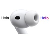 Artistieke weergave van AirPods Pro 3 die Spaans naar Engels vertaalt. (Afbeeldingsbron: Apple)