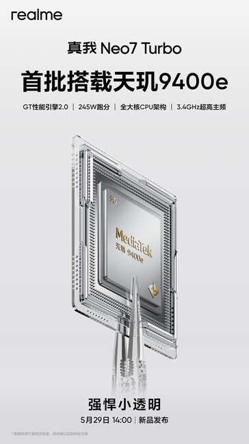 ...en chipset. (Bron: Realme via Weibo)