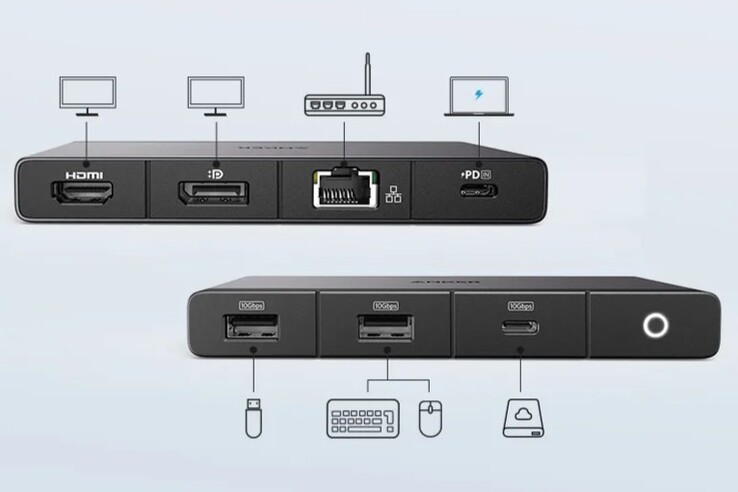 De Anker 556 USB-C Hub (8-in-1, USB4). (Beeldbron: Anker)