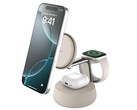 Het nieuwe Belkin Qi2 25W 3-in-1 dock zou de iPhone 16 van 0 tot 50% moeten opladen in 25 minuten bij gebruik van iOS 26 of nieuwer. (Afbeeldingsbron: Belkin)