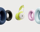 De Beats 360-hoofdtelefoon kan worden uitgerust met een verscheidenheid aan kleurrijke UltraPlush- of ademende Performance Knit-oorkussens.