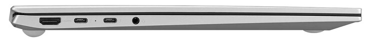 Linkerzijde: HDMI, 2x Thunderbolt 4/USB 4 (Type-C; Power Delivery, DisplayPort), gecombineerde audio