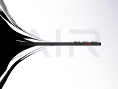 De RedMagic 11 Air wordt binnenkort in China gelanceerd. Afgebeeld: een promofoto van de telefoon waarop de zijkant te zien is. (Afbeeldingsbron: RedMagic)