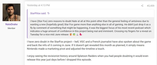 NateTheHate update over Star Fox Switch 2 releasedatum