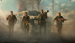 Zac Efron en zijn crew in de Battlefield 6 live action trailer (bron: Battlefield YT)