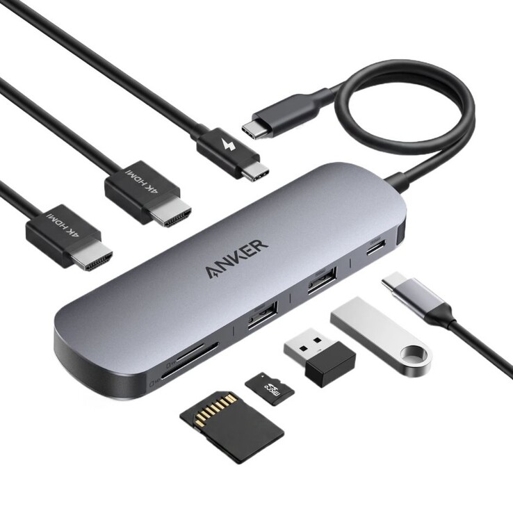 De Anker Nano USB-C Hub (8-in-1, dubbel scherm)