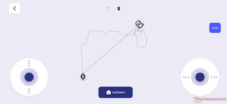 Handmatige mapping met de Anthbot M9 - inclusief lussen rond een bloemeneiland na AI-mapping.