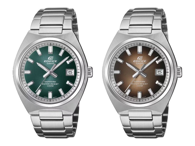 De Casio Edifice EFB-109D-3AV (links) en EFB-109D-5AV (rechts) horloges