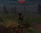 We staan tegenover een skelet in Diablo II: Resurrected VR