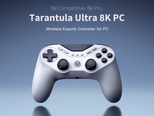 De GameSir Tarantula Ultra 8K PC maakt verbinding via USB-C en 2,4GHz draadloos.