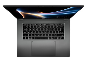 MSI Prestige 16 Flip AI+ - Toetsenbord en touchpad. (Afbeelding Bron: MSI)