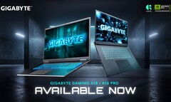 De Gigabyte Gaming A16 PRO en Gaming A18 laptops (Afbeelding bron: Gigabyte)
