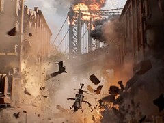 De onthullingstrailer van Battlefield 6 toont de vernietiging van het milieu. (Beeldbron: Battlefield op YouTube)