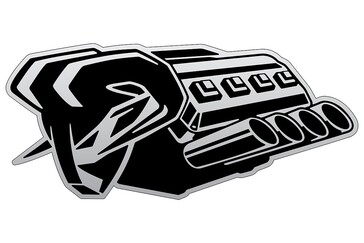 De nieuwe Hemi V8 motorbadge voor de Ram 1500