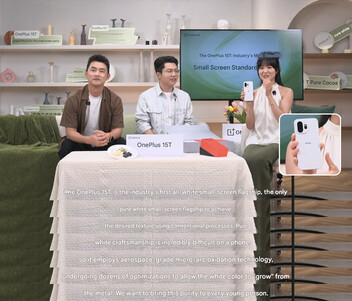 Een screenshot van de live onthulling van de OnePlus 15T (machine vertaald)