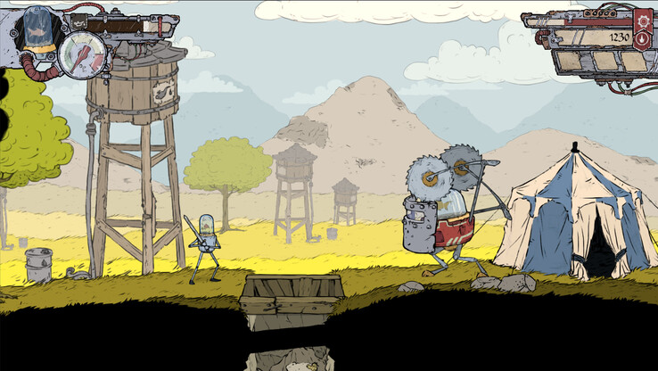 Afbeelding van een gevecht in Feudal Alloy. (Afbeeldingsbron: Steam)
