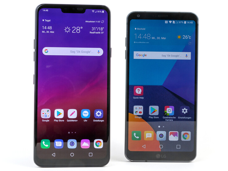 LG G7 ThinQ links naast de LG G6