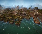 Een afbeelding van een stad in Kaiserpunk, momenteel met 50% korting op Steam.