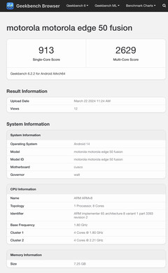 (Afbeeldingsbron: Geekbench)