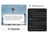 Gemini Spark verwerkt een zoekopdracht voor vluchten in Chrome en start het boekingsproces