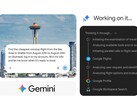 Gemini Spark verwerkt een zoekopdracht voor vluchten in Chrome en start het boekingsproces