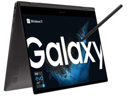 De Samsung Galaxy Book2 Pro 360 13 (NP930QED-KA3DE), geleverd door Samsung Duitsland.