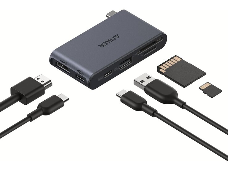 De Anker Nano USB-C Hub (6-in-1, 5Gbps). (Afbeeldingsbron: Anker)