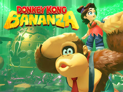 Donkey Kong Bananza artwork met Donkey Kong en Pauline met logo (bron: Nintendo of America met bewerkingen)