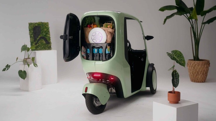 Afhankelijk van de modelvariant kan de e-bike een tweede passagier of meer bagage vervoeren (Afbeelding bron: Hopper Mobility)