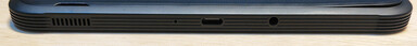 Rechts: luidspreker, microfoon, USB-C-poort (inclusief displaypoort), 3,5 mm-poort