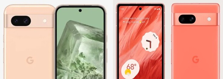 Google Pixel 8a en Google Pixel 7a (Afbeelding credit: SmartPrix en Google store - bewerkt)