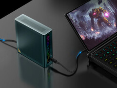 De OneXGPU Lite aangesloten op een OneXPlayer G1. (Afbeeldingsbron: One-Netbook)