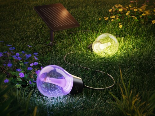 Govee Outdoor Solar String Lights met afgebeeld zonnepaneel