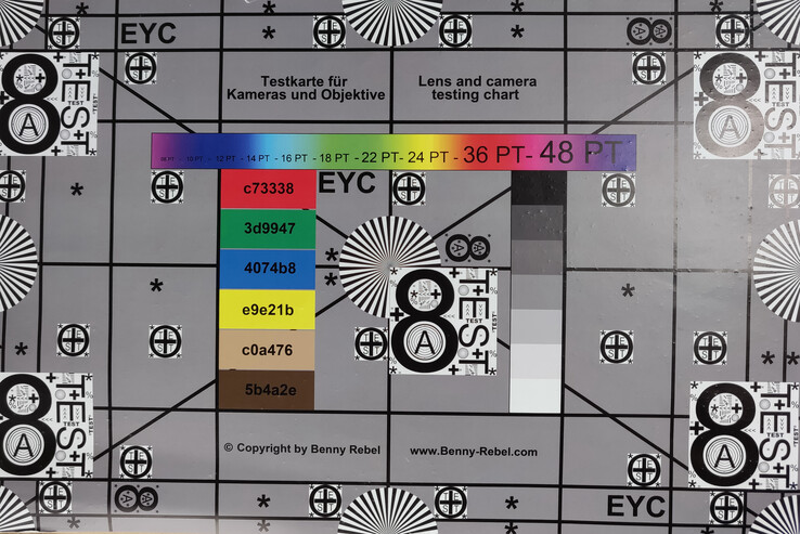 Reference card photographed