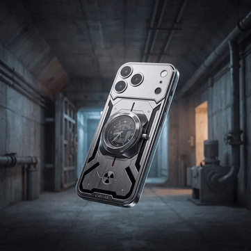 De standaard glazen achterkant van Apple is vervangen door een robuuste titanium behuizing waarin ook een analoog horloge met een Zwitsers Ronda 763-uurwerk is ondergebracht.