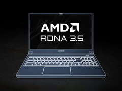 RDNA 3.5 zou tot 2029 in gebruik kunnen zijn. Afgebeeld: Een render van een AMD gaming laptop. (Afbeeldingsbron: AMD - bewerkt)